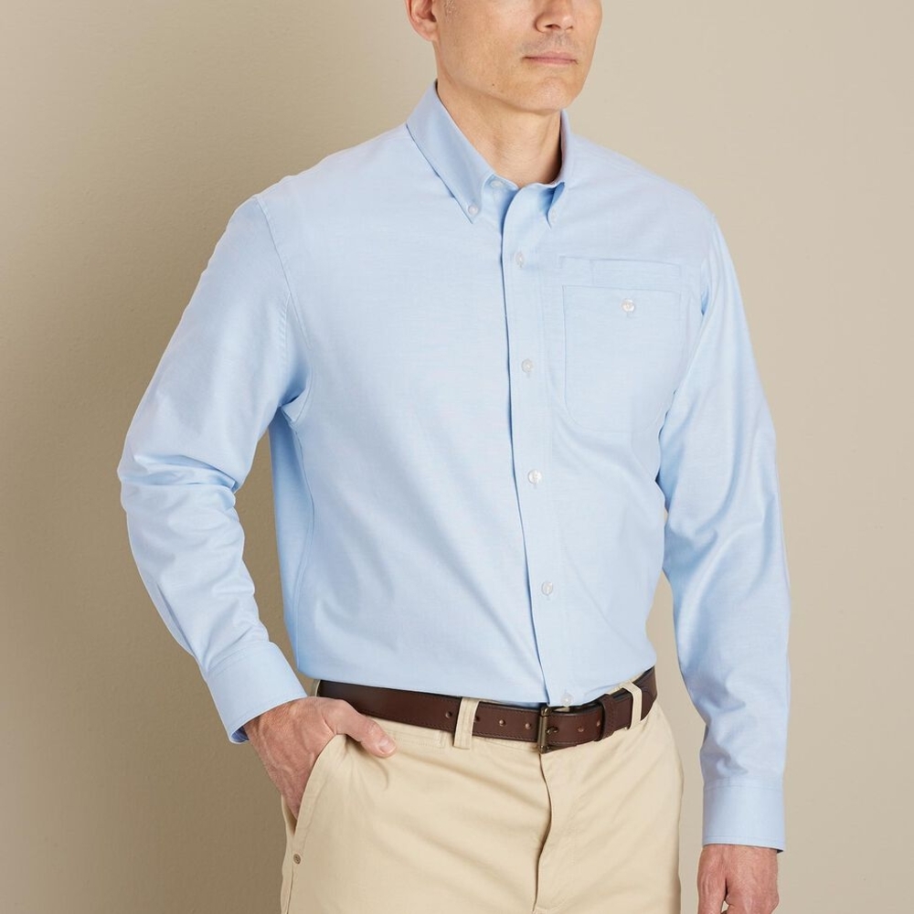 Duluth Trading Co Blue Dress Shirt Classic Fit